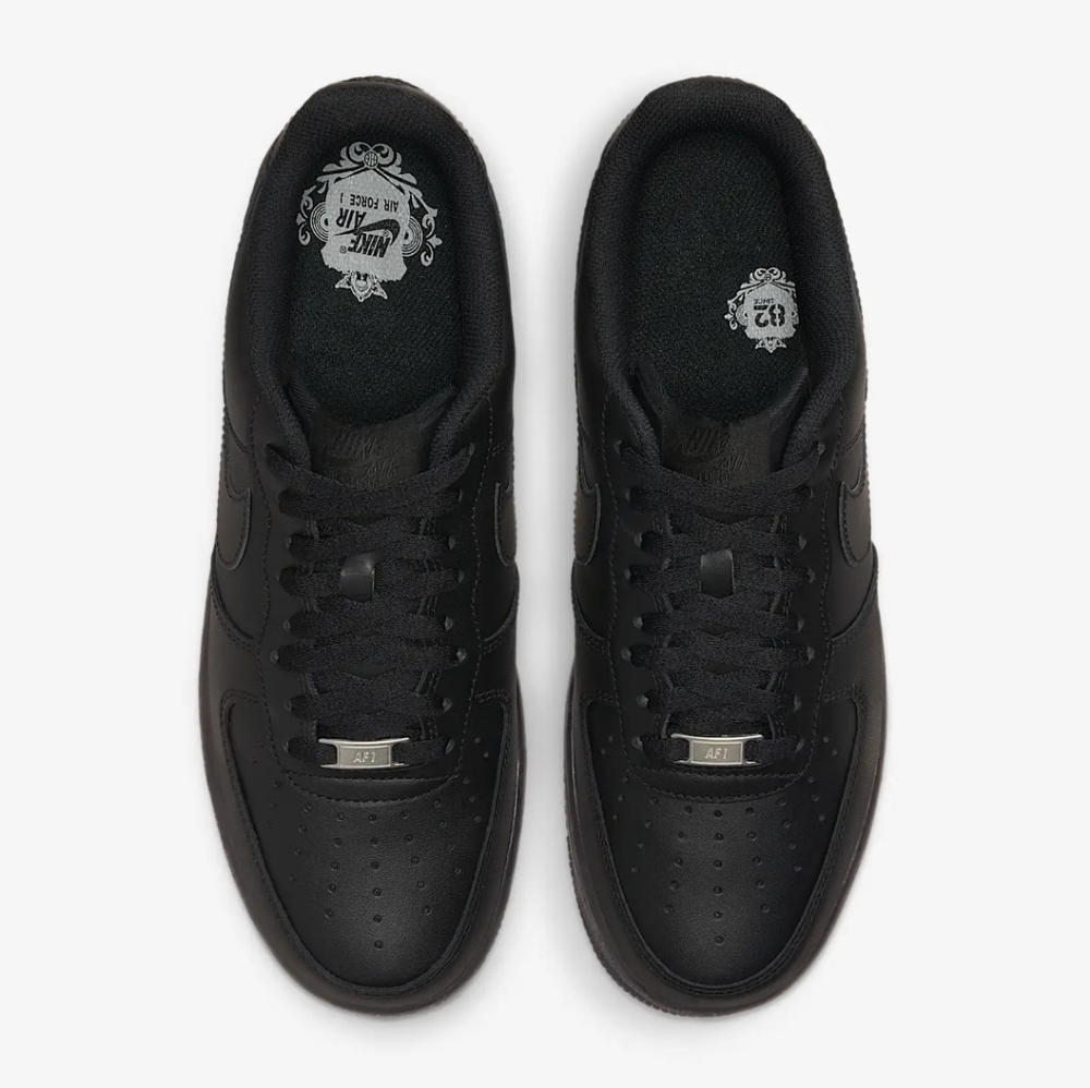 Nike Air Force 1s Black Men's Sneakers - Picture 3 of 11